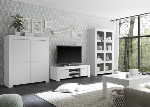 Kummut FIRENZE mattvalge, 110x42xH140 cm