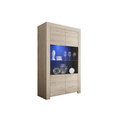 Vitriinkapp FIRENZE tamm Cadiz, 110x42xH186 cm, LED