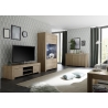 Vitriinkapp FIRENZE tamm Cadiz, 110x42xH186 cm, LED