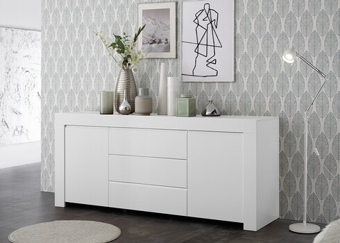 Kummut FIRENZE mattvalge, 184x42xH81 cm