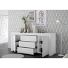 Kummut FIRENZE mattvalge, 184x42xH81 cm