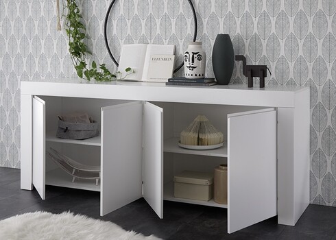 Kummut FIRENZE mattvalge, 210x42xH81 cm