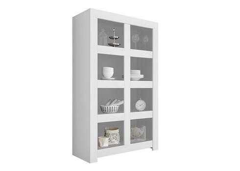 Raamaturiiul FIRENZE mattvalge, 110x42xH186 cm