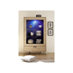 Vitriinkapp PALMA tamm Sherwood, 106x50xH176 cm, LED