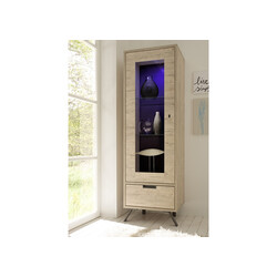 Vitriinkapp PALMA tamm Sherwood, 56x50xH176 cm, LED