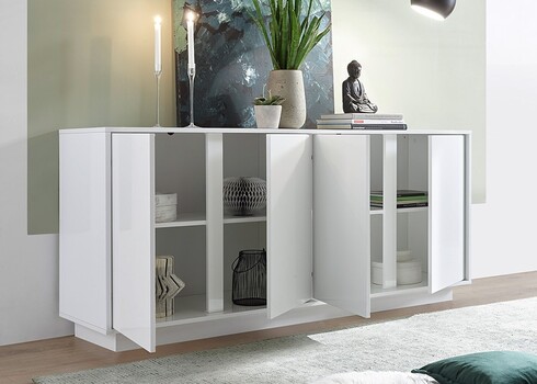 Kummut ICE valge läige, 180x43xH79 cm