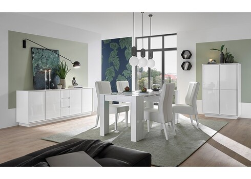 Kummut ICE valge läige, 180x43xH79 cm