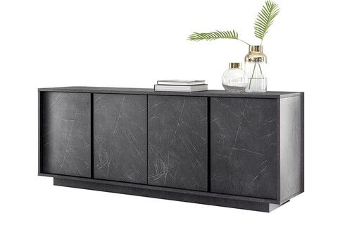 Kummut ICE antratsiit marmor, 180x43xH79 cm