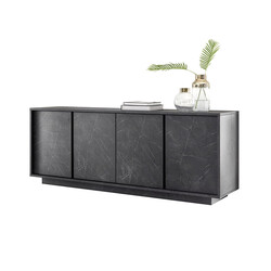 Kummut ICE antratsiit marmor, 180x43xH79 cm