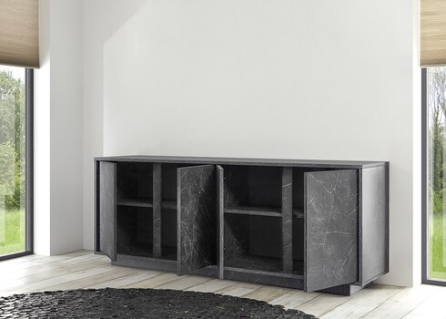 Kummut ICE antratsiit marmor, 180x43xH79 cm