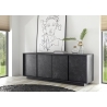 Kummut ICE antratsiit marmor, 180x43xH79 cm