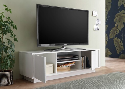 Tv-alus ICE valge läige, 139x43xH44 cm, LED