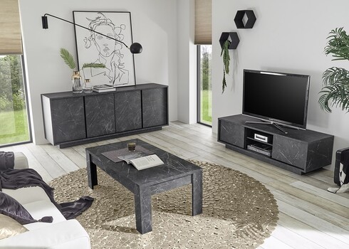 Tv-alus ICE antratsiit marmor, 139x43xH44 cm, LED