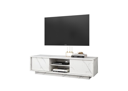 Tv-alus ICE valge marmor, 139x43xH44 cm, LED