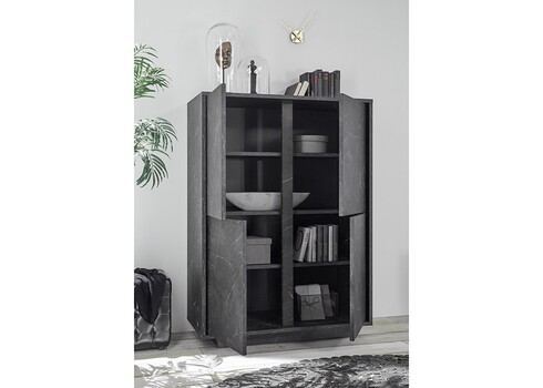 Kummut ICE antratsiit marmor, 92x43xH145 cm