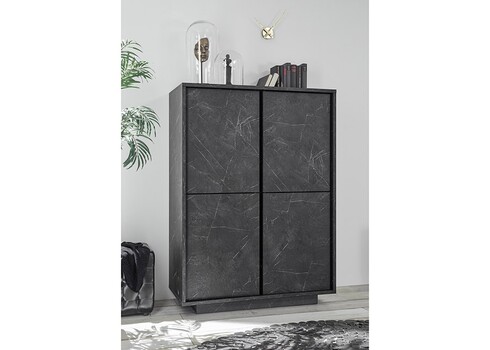 Kummut ICE antratsiit marmor, 92x43xH145 cm