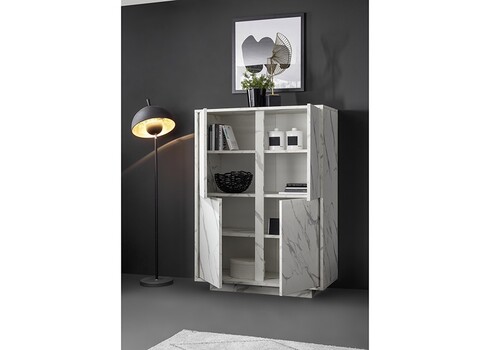 Kummut ICE valge marmor, 92x43xH145 cm