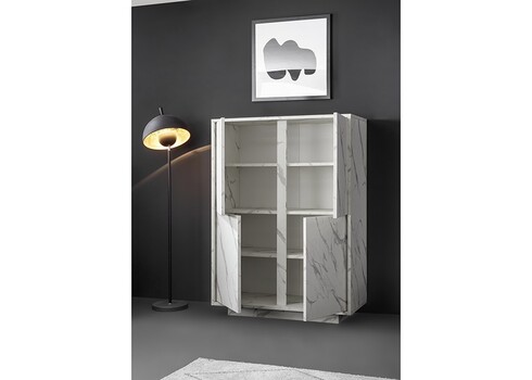 Kummut ICE valge marmor, 92x43xH145 cm