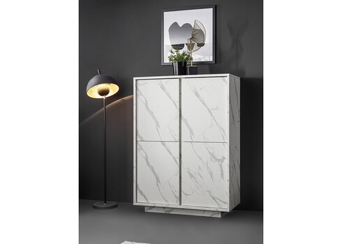 Kummut ICE valge marmor, 92x43xH145 cm