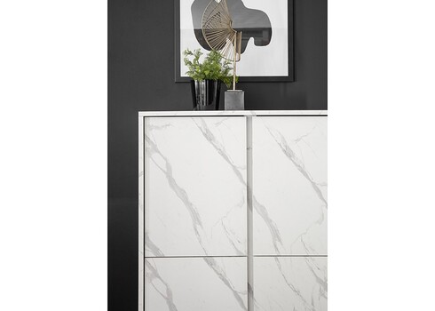 Kummut ICE valge marmor, 92x43xH145 cm