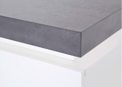 Kummut ATLANTA valge / hall, 73x40xH113 cm, LED