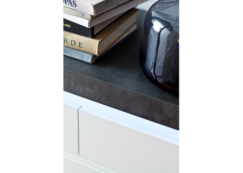 Kummut ATLANTA valge / hall, 120x40xH113 cm, LED
