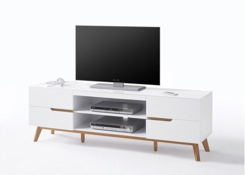 Tv-alus CERVO valge / tamm, 169x40xH56 cm