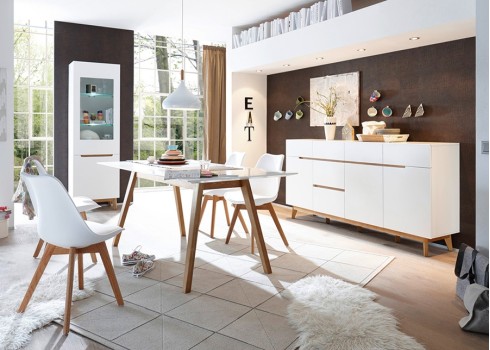 Kummut CERVO valge / tamm 193x40xH95 cm