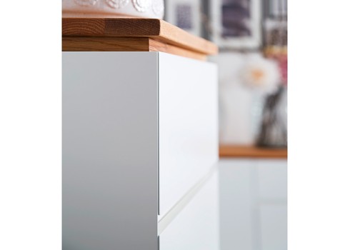 Kummut CHIARO valge / tamm, 51x40xH115 cm