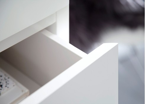 Kummut CHIARO valge / tamm, 51x40xH115 cm