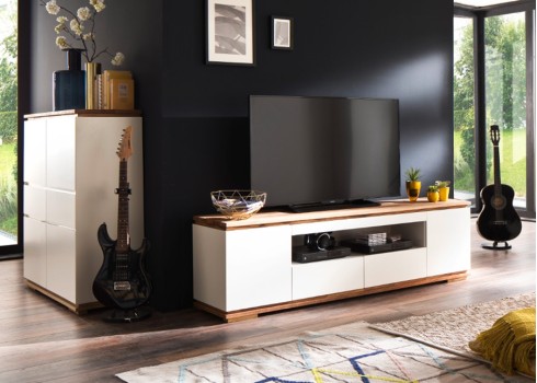 Kapp CHIARO valge / tamm, 102x40xH115 cm