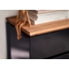 Kapp CHIARO must läige / tamm, 102x40xH115 cm