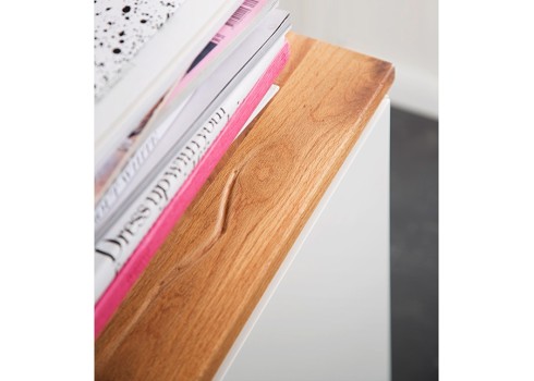 Kummut CHIARO valge / tamm, 182x40xH81 cm