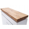 Kummut ROMINA valge / tamm, 120x40xH114 cm, LED