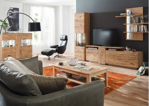 Vitriinkapp SANTORI tamm, 150x37x121 cm