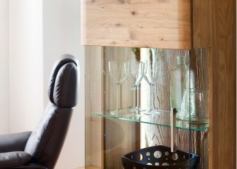 Vitriinkapp SANTORI tamm, 90x37xH208 cm