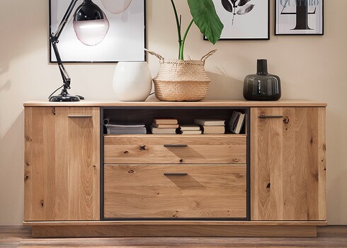 Kummut CAMPINAS tamm Bianco, 180x44xH81 cm