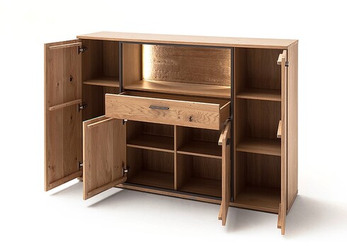 Kummut CAMPINAS tamm Bianco, 165x44xH115 cm