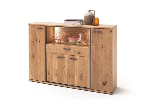 Kummut CAMPINAS tamm Bianco, 165x44xH115 cm