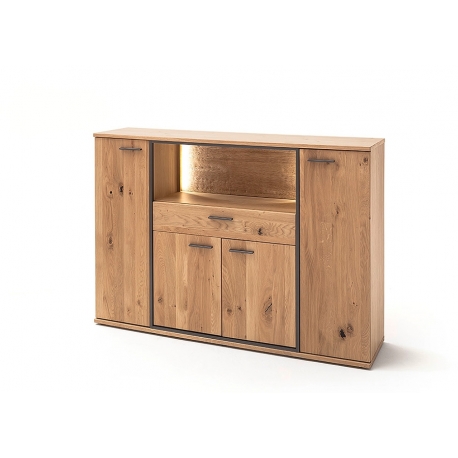 Kummut CAMPINAS tamm Bianco, 165x44xH115 cm