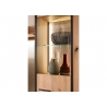 Vitriinkapp CAMPINAS tamm Bianco, 60x37xH209 cm, LED