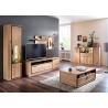 Vitriinkapp CAMPINAS tamm Bianco, 60x37xH209 cm, LED