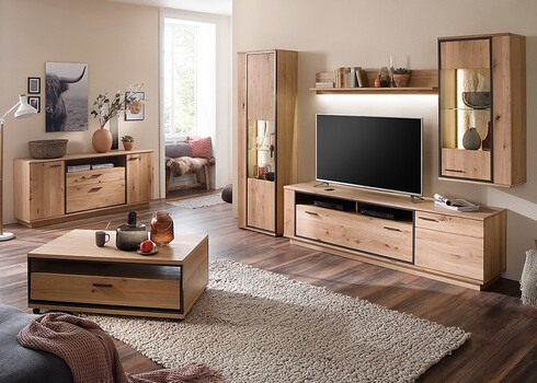 Tv-alus CAMPINA tamm Bianco, 210x50xH61 cm