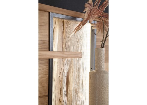 Seinariiul CAMPINAS tamm Bianco, 185x24xH73 cm, LED