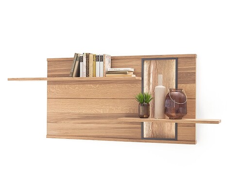 Seinariiul CAMPINAS tamm Bianco, 185x24xH73 cm, LED