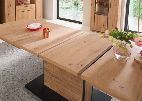 Söögilaud CAMPINAS tamm Bianco, 180(280)x100xH77 cm