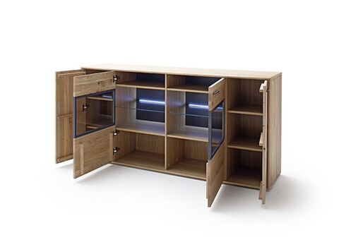 Kummut PORTLAND tamm Bianco, 184x44xH90 cm