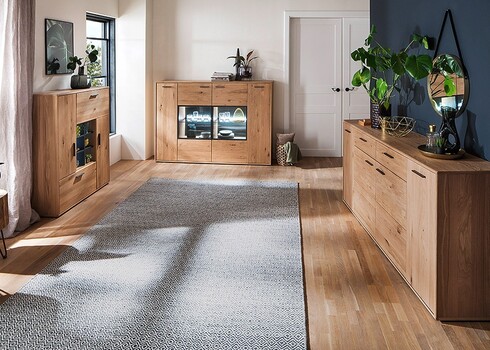 Kummut PORTLAND tamm Bianco, 184x44xH90 cm