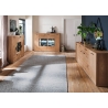 Kummut PORTLAND tamm Bianco, 184x37xH123 cm, LED