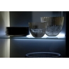 Kummut PORTLAND tamm Bianco, 184x37xH123 cm, LED
